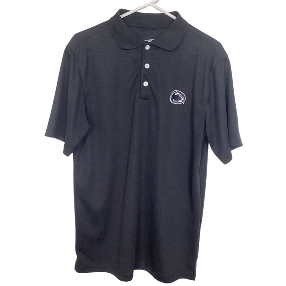 Penn State J. America Athletic Golf Polo Shirt | Mens M | black short sleeve PSU - Picture 1 of 7